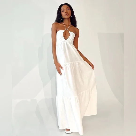 sexy backless halter neck dress Spice Girls Sexy Backless Halter Neck Suspender Dress Women's Summer H –  Lee Nhi Boutique main image 0